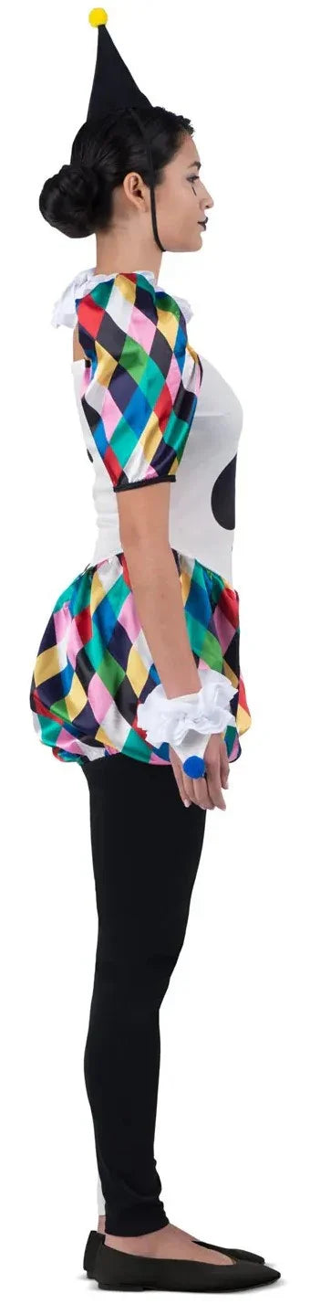 Disfraz de Arlequina Multicolor para Mujer Arlequines y Bufones Viving